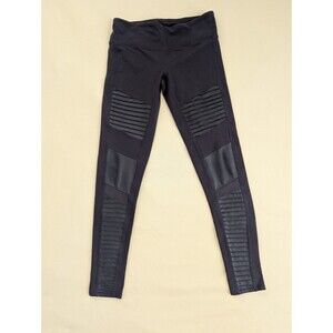ALO Yoga High Waist Moto Legging Navy Blue Size M Stretch Fitted Full Pant